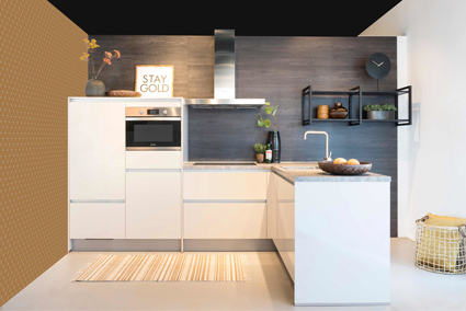 moderne greeploze L-keuken moderne greeploze L-keuken